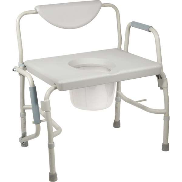 Bariatric Drop Arm Bedside Commode Chair - Click Image to Close